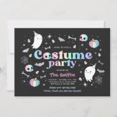 Invitation Halloween Spooktacular Costume Party mignon fantôm (Devant)
