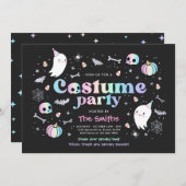 Invitation Halloween Spooktacular Costume Party mignon fantôm (Devant / Derrière)