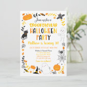 Invitation Halloween Spooktacular Ghost Citrouille Anniversai (Debout devant)