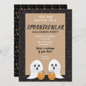 Invitation Halloween Spooktacular Ghosts Trick Ou Traiter (Devant / Derrière)