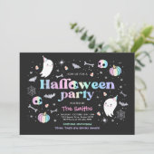 Invitation Halloween Spooktacular Party Cute Pastel Ghost (Debout devant)