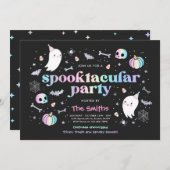 Invitation Halloween Spooktacular Party Cute Pastel Ghost (Devant / Derrière)