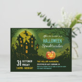 Invitation Halloween Spooktacular Party Déplaisant Maison han (Debout devant)