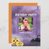 Invitation Halloween Spooktacular Photo Anniversaire (Devant / Derrière)