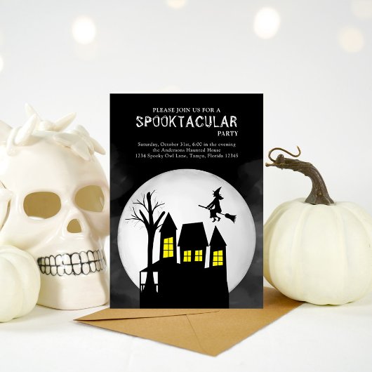 Invitation Halloween Spooktacular sorch Maison hantée