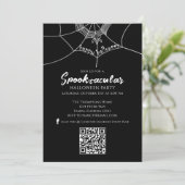 Invitation Halloween Spooktacular Spider QR Code Social Media (Debout devant)