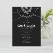 Invitation Halloween Spooktacular Spider QR Code Social Media (Debout devant)
