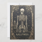 Invitation Halloween squelette classique (Dos)