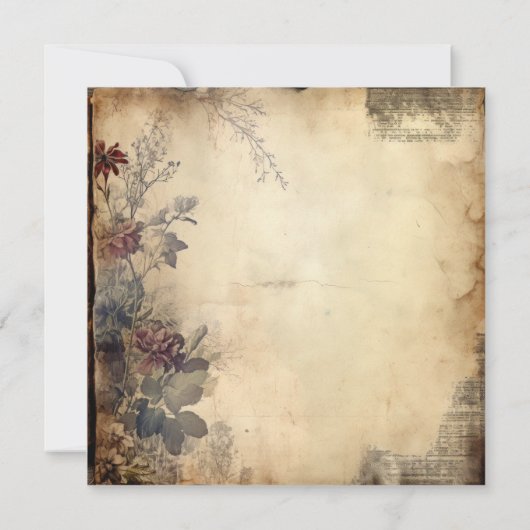 Invitation Halloween squelette gothique rustique Enregistrer  (Dos)