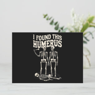 Invitation Halloween Squelette J'Ai Trouvé Humerus Costume Dr