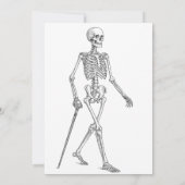 Invitation Halloween squelette Let's Get Sheet Fac (Dos)