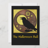 Invitation Halloween Steampunk Raven (Devant)