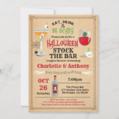 Invitation Halloween stock le bar couples douche rustique (Devant)
