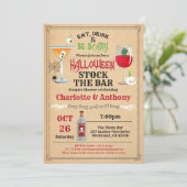 Invitation Halloween stock le bar couples douche rustique (Debout devant)