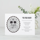 Invitation Halloween Sugar Skull n Crossbone Kraft (Debout devant)