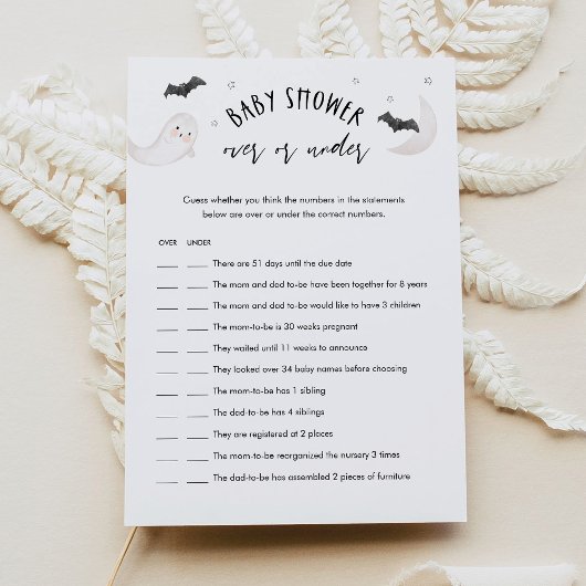 Invitation Halloween SUGARBOO Au-Dessus Ou En-Dessous Du Jeu 