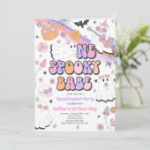 Invitation Halloween Super Cute Ghost 1er Anniversaire (Debout devant)