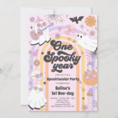 Invitation Halloween Super Cute Ghost 1er Anniversaire (Devant)
