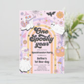 Invitation Halloween Super Cute Ghost 1er Anniversaire (Debout devant)