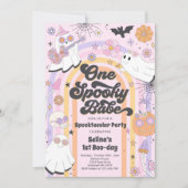 Invitation Halloween Super Cute Ghost 1er Anniversaire (Devant)
