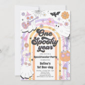 Invitation Halloween Super Cute Ghost 1er Anniversaire (Devant)