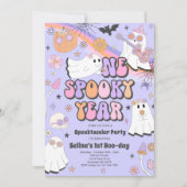 Invitation Halloween Super Cute Ghost 1er Anniversaire (Devant)