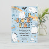 Invitation Halloween Super Cute Ghost 1er Anniversaire (Debout devant)