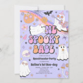 Invitation Halloween Super Cute Ghost 1er Anniversaire (Devant)