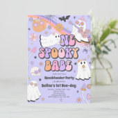 Invitation Halloween Super Cute Ghost 1er Anniversaire (Debout devant)