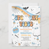 Invitation Halloween Super Cute Ghost Vibes Éffrayantes Anniv (Devant)