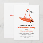 Invitation Halloween Surfer Ghost (Devant / Derrière)