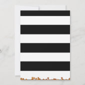 Invitation Halloween Sweet 16 Anniversaire fête Noir blanc ro (Dos)