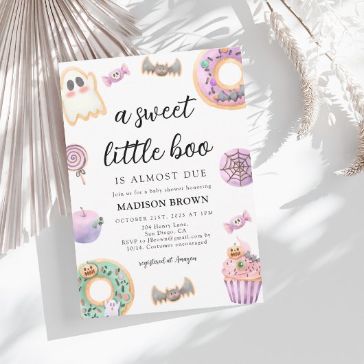 Invitation Halloween Sweet Little Boo Baby shower