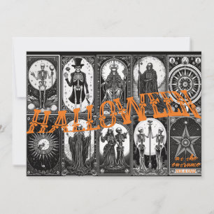 Invitation Halloween Tarot Orange Cosplay Spooktacular Party