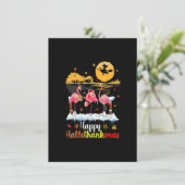 Invitation Halloween Thanksgiving Xmas Happy Hallo Thanksmas (Debout devant)