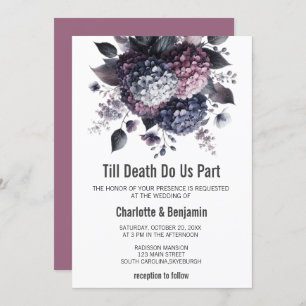 Invitation Halloween thème gothique Hydrangea Mariage floral