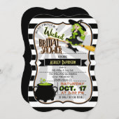 Invitation Halloween Thème sorcière nuptiale douche Invitatio (Devant / Derrière)