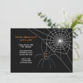 Invitation Halloween Toile d'Araignée (Debout devant)