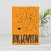 Invitation Halloween Toiles d'Araignées Sombres (Debout devant)