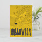 Invitation Halloween Toiles d'Araignées Sombres (Debout devant)