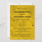 Invitation Halloween Toiles d'Araignées Sombres (Dos)