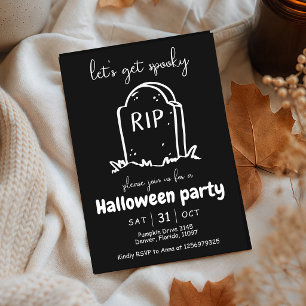 Invitation Halloween « Tombstone RIP, C'est parti