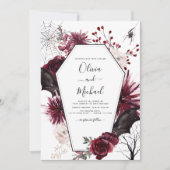 Invitation Halloween tout en un QR Code Goth Mariage (Devant)