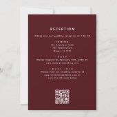 Invitation Halloween tout en un QR Code Goth Mariage (Dos)
