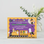 Invitation Halloween Train Amusants Enfants Costume Fête Invi (Debout devant)