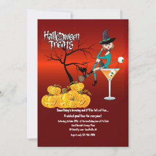 Invitation Halloween traite l'invitation