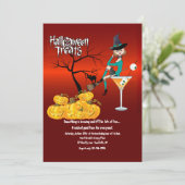 Invitation Halloween traite l'invitation (Debout devant)