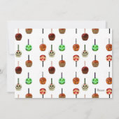 Invitation Halloween Trick ou traiter crâne bonbon (Dos)