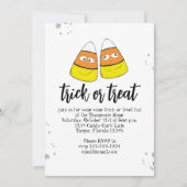 Invitation Halloween Trick Ou Treat mignon Corn de bonbons si (Devant)
