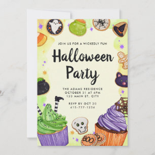 Invitation Halloween Trick ou Treat Party personnalisable